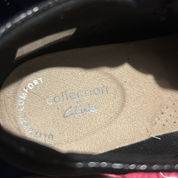 Clarks Camzin Mix Ankle Boots Black Suede Metallic Chelsea Comfort Women's Sz 10 - Picture 14 of 14